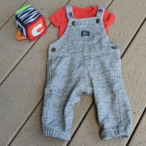 Osh Josh/Carter's fleece overall outfit